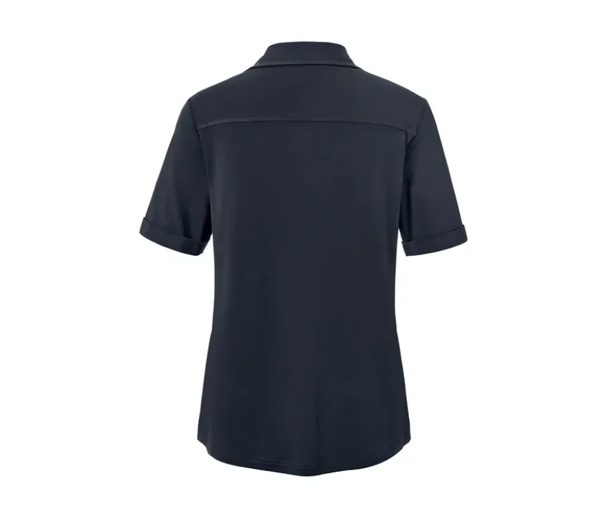 Blusenshirt mit Knopfleiste, dunkelblau