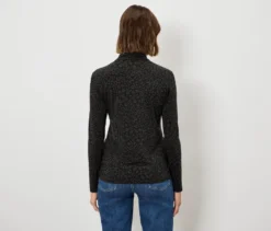 Blusenshirt mit Stehkragen, alloverprint