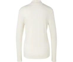 Blusenshirt mit Stehkragen, cremeweiß