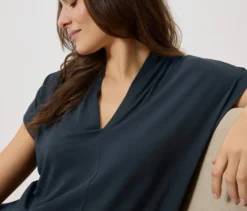 Blusenshirt mit V-Ausschnitt