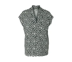 Blusenshirt mit V-Ausschnitt, grün