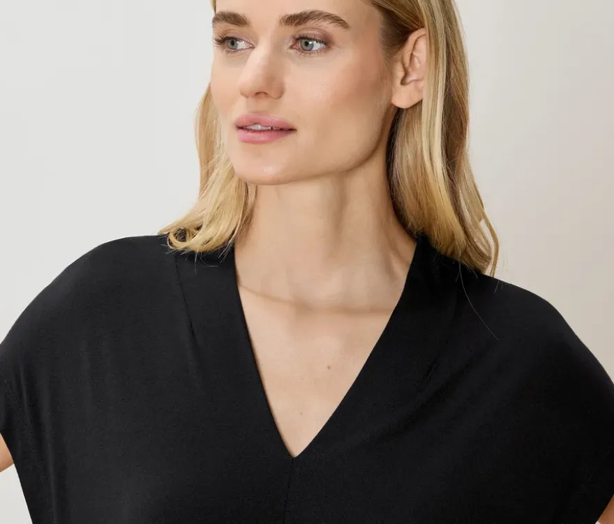 Blusenshirt mit V-Ausschnitt