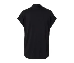 Blusenshirt mit V-Ausschnitt, schwarz
