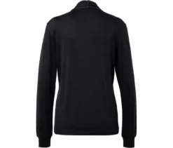 Blusenshirt mit V-Ausschnitt, schwarz