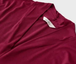 Blusenshirt mit V-Ausschnitt, dunkelrot