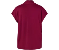 Blusenshirt mit V-Ausschnitt, dunkelrot