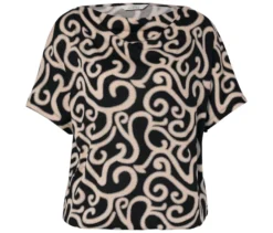 Blusenshirt mit Wasserfallkragen