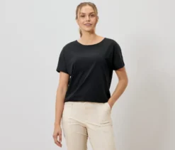 Blusenshirt, schwarz
