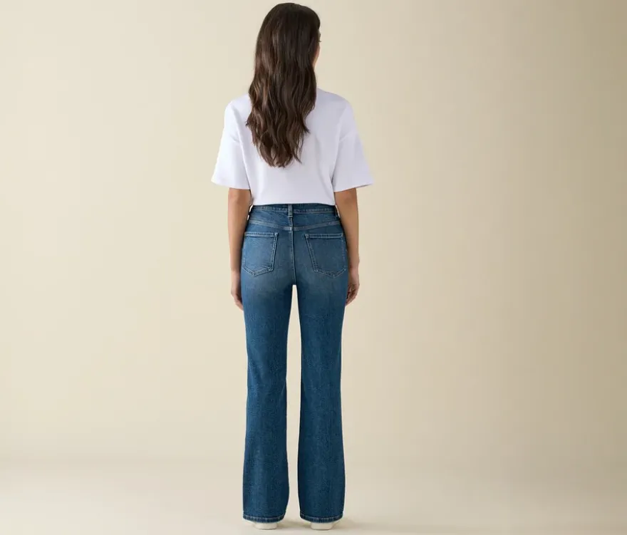 Bootcut Jeans – Fit »Lou«, mid blue