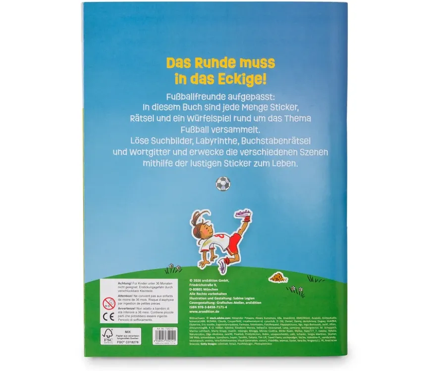Buch »Fußball – Stickern & Rätseln«