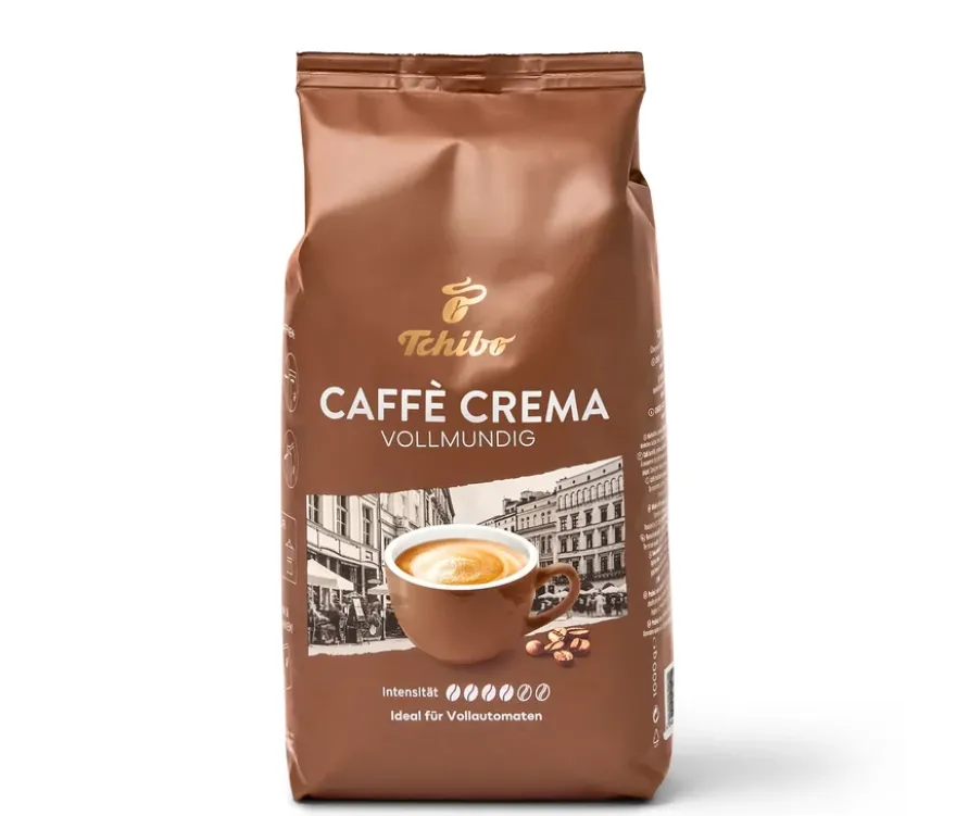 Caffè Crema Vollmundig - 8 x 1 kg Ganze Bohne