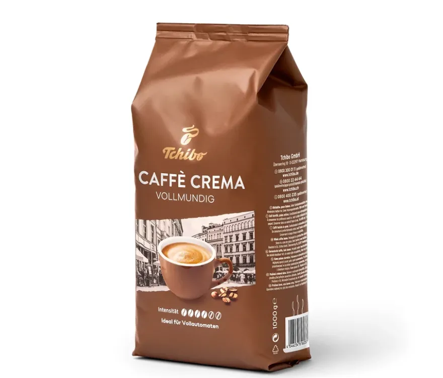 Caffè Crema Vollmundig - 8 x 1 kg Ganze Bohne