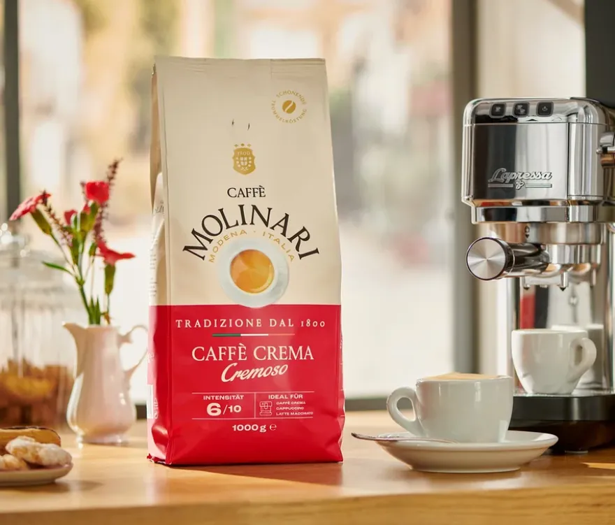 Caffè Molinari Caffè Crema Cremoso - 8 x 1 kg Ganze Bohne