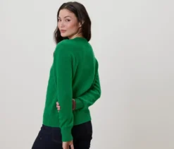 Cardigan mit Strickstruktur, grün