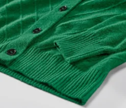 Cardigan mit Strickstruktur, grün