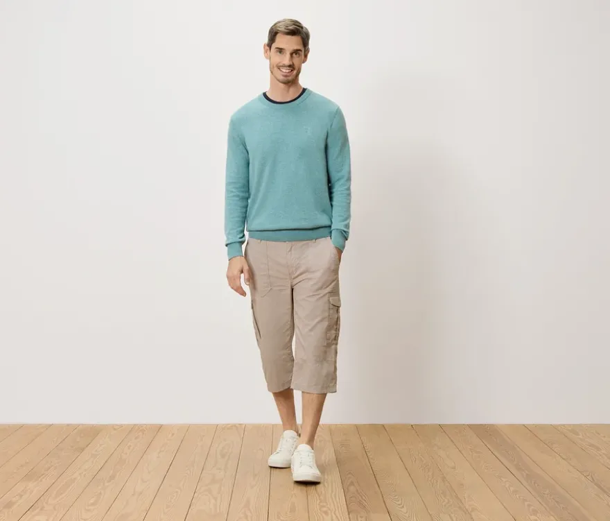 Cargo-Bermuda in 3/4-Länge, beige