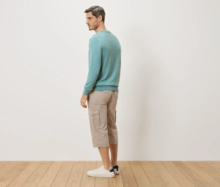 Cargo-Bermuda in 3/4-Länge, beige