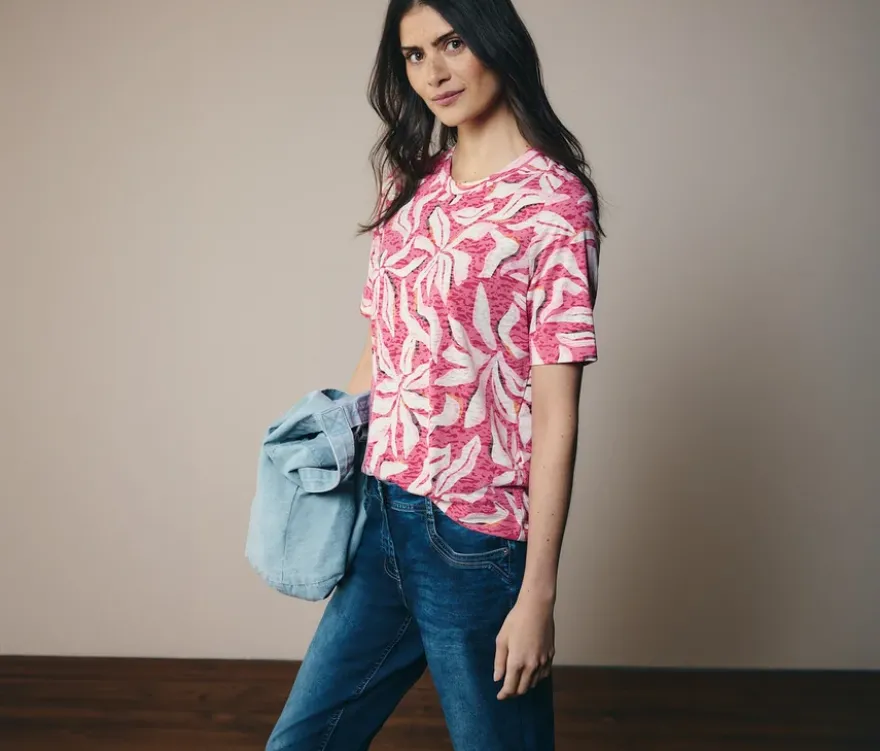 CECIL Kurzarmshirt, rosa