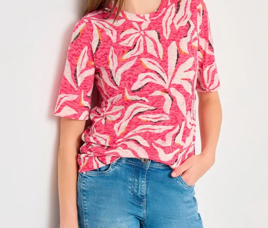 CECIL Kurzarmshirt, rosa