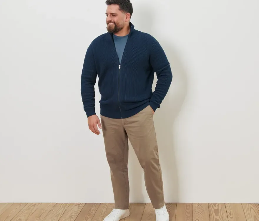 Chino, große Größen, beige