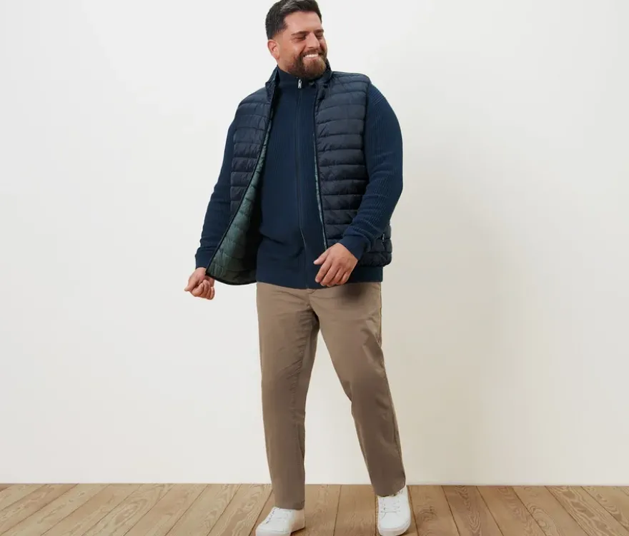 Chino, große Größen, beige