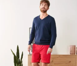 Chino-Shorts, rot