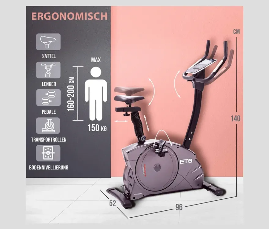 Christopeit Sport Heimtrainer Ergometer »ET 6«
