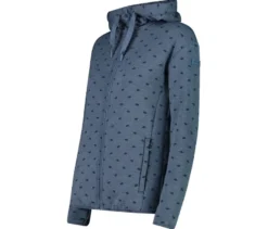 CMP Damen-Fleece-Jacke mit Kapuze, blau