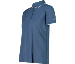 CMP Damen-Poloshirt aus Stretch-Piqué, blau
