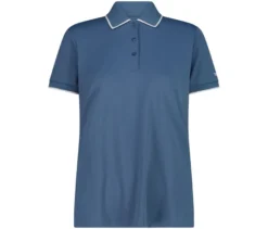 CMP Damen-Poloshirt aus Stretch-Piqué, blau