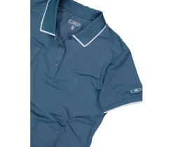 CMP Damen-Poloshirt aus Stretch-Piqué, blau