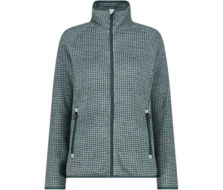 CMP Damen-Strickfleece-Jacke, grün