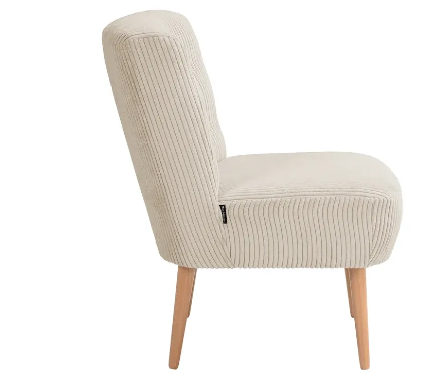 Cocktail-Sessel »Fiona«, Cordstoff creme