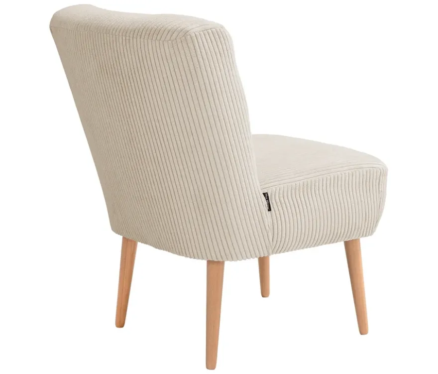 Cocktail-Sessel »Fiona«, Cordstoff creme