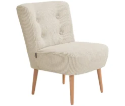 Cocktail-Sessel »Fiona«, Cordstoff creme