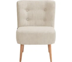 Cocktail-Sessel »Fiona«, Cordstoff creme