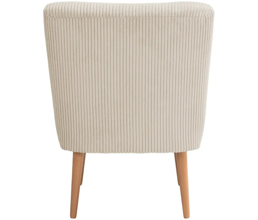 Cocktail-Sessel »Fiona«, Cordstoff creme