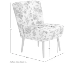 Cocktail-Sessel »Fiona«, floral beige