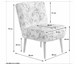 Cocktailsessel »Fiona« mit Zitronen-Print