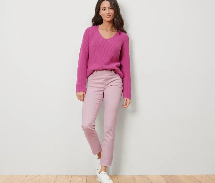 Colored Jeans – Fit »Emma«, rosé