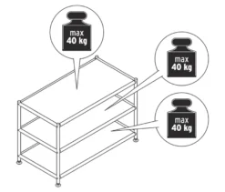 Couchtisch Metall »CN3«, offen, weiß