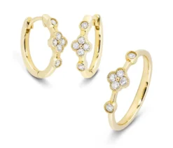 Creolen 585 Gold, Diamanten