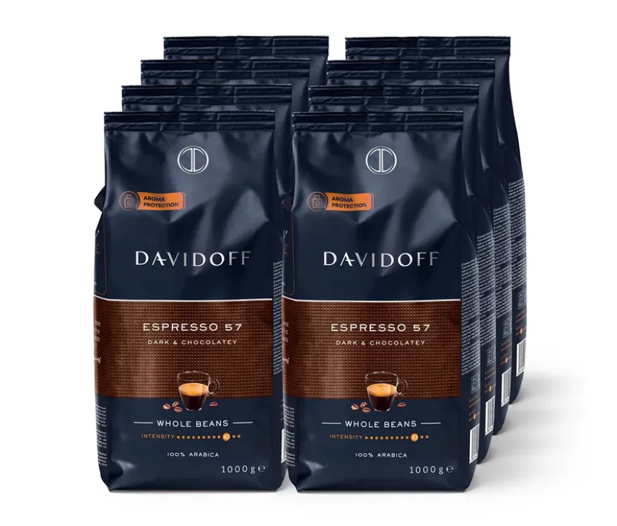 DAVIDOFF CAFÉ Espresso 57 - 8 x 1 kg Ganze Bohne