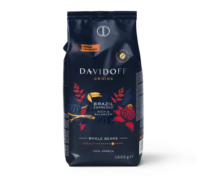 DAVIDOFF CAFÉ ORIGINS Brazil - 8 x 1 kg Ganze Bohne