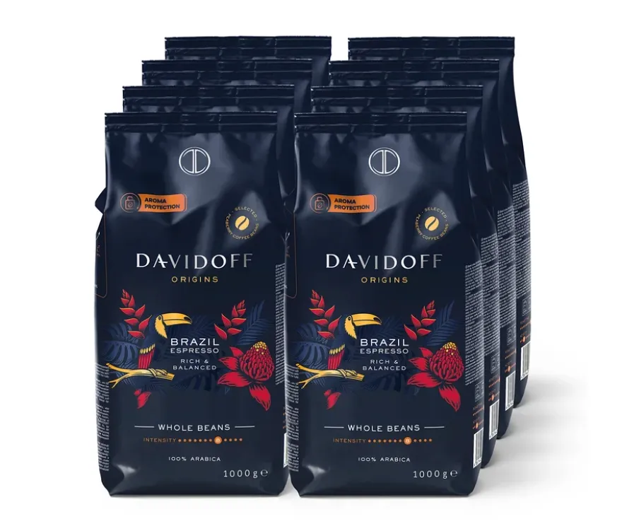 DAVIDOFF CAFÉ ORIGINS Brazil - 8 x 1 kg Ganze Bohne