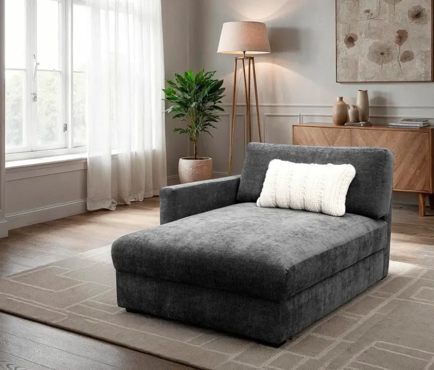 DDOMO Longchair »Sonderburg« links, anthrazit