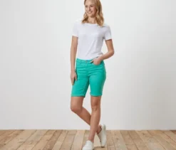 Denim Shorts ‒ Fit »Lea«, aqua