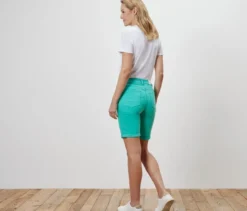 Denim Shorts ‒ Fit »Lea«, aqua