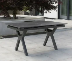 deVries Ausziehtisch, 160/210, steingrau
