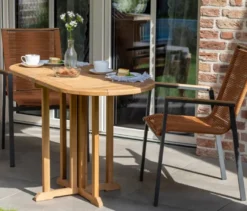 deVries Balkontisch, Teak, 60 x 120